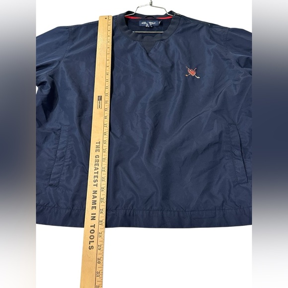 Vintage Ralph Lauren Polo Golf Navy Blue Windbreaker Mens Size Large - Picture 11 of 16